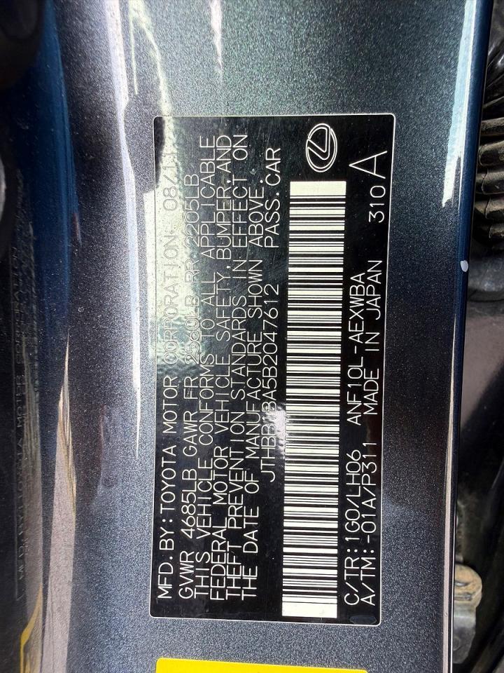 2011 LEXUS HS 250h