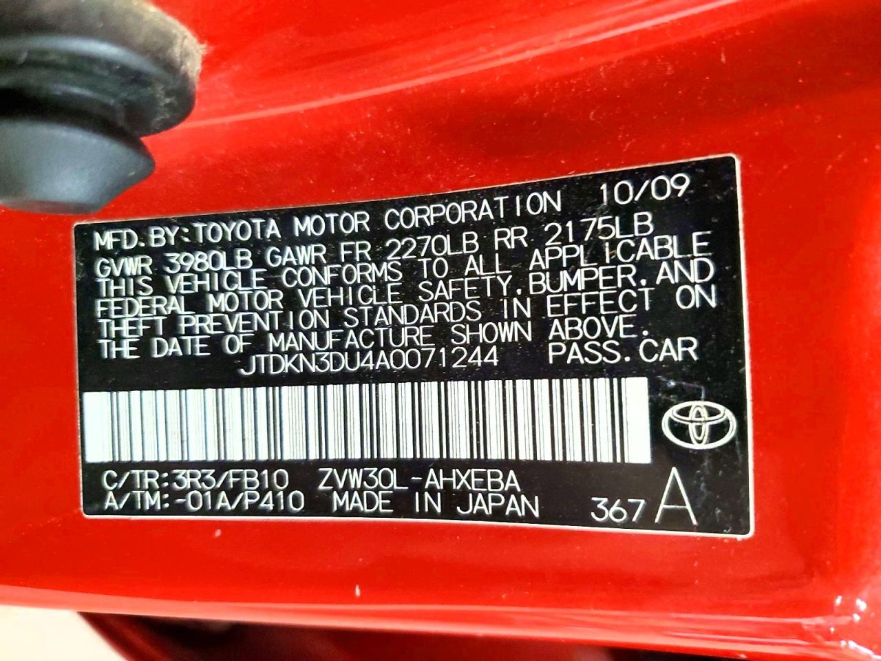 2010 TOYOTA PRIUS