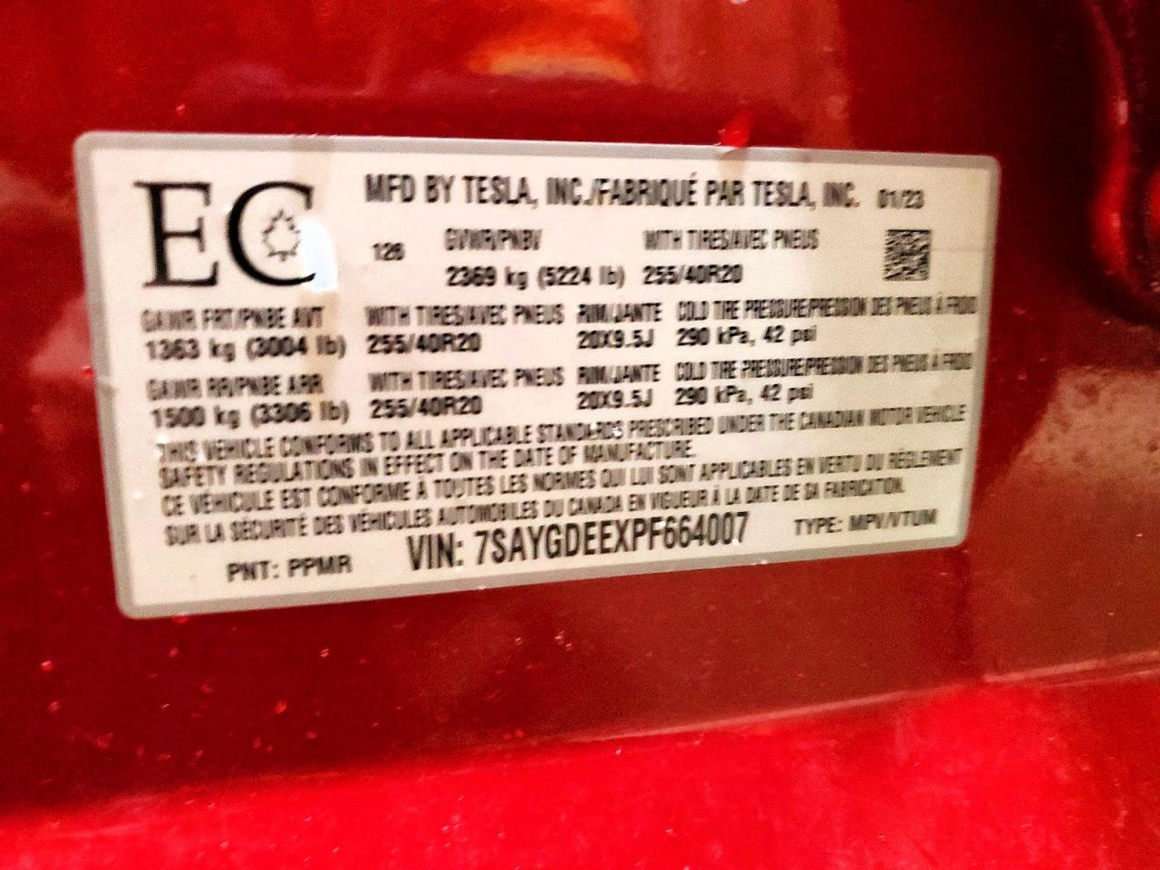 2023 TESLA MODEL Y