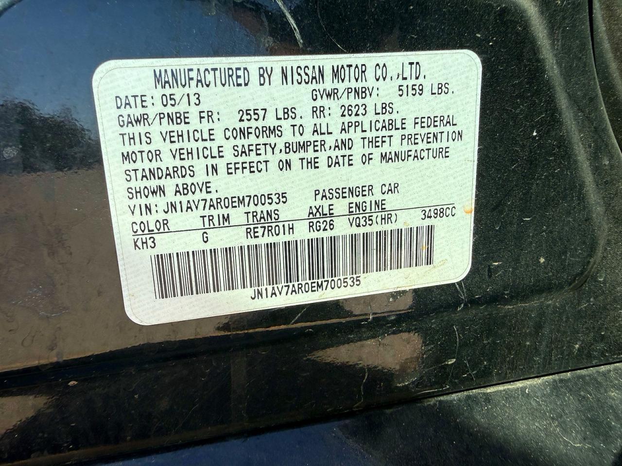 2014 INFINITI Q50