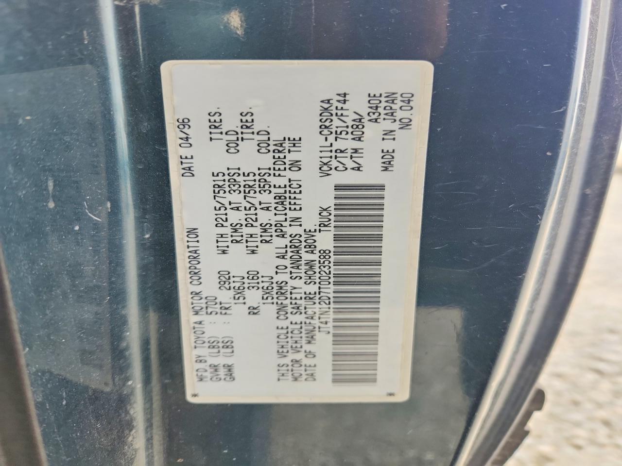 1996 TOYOTA T100