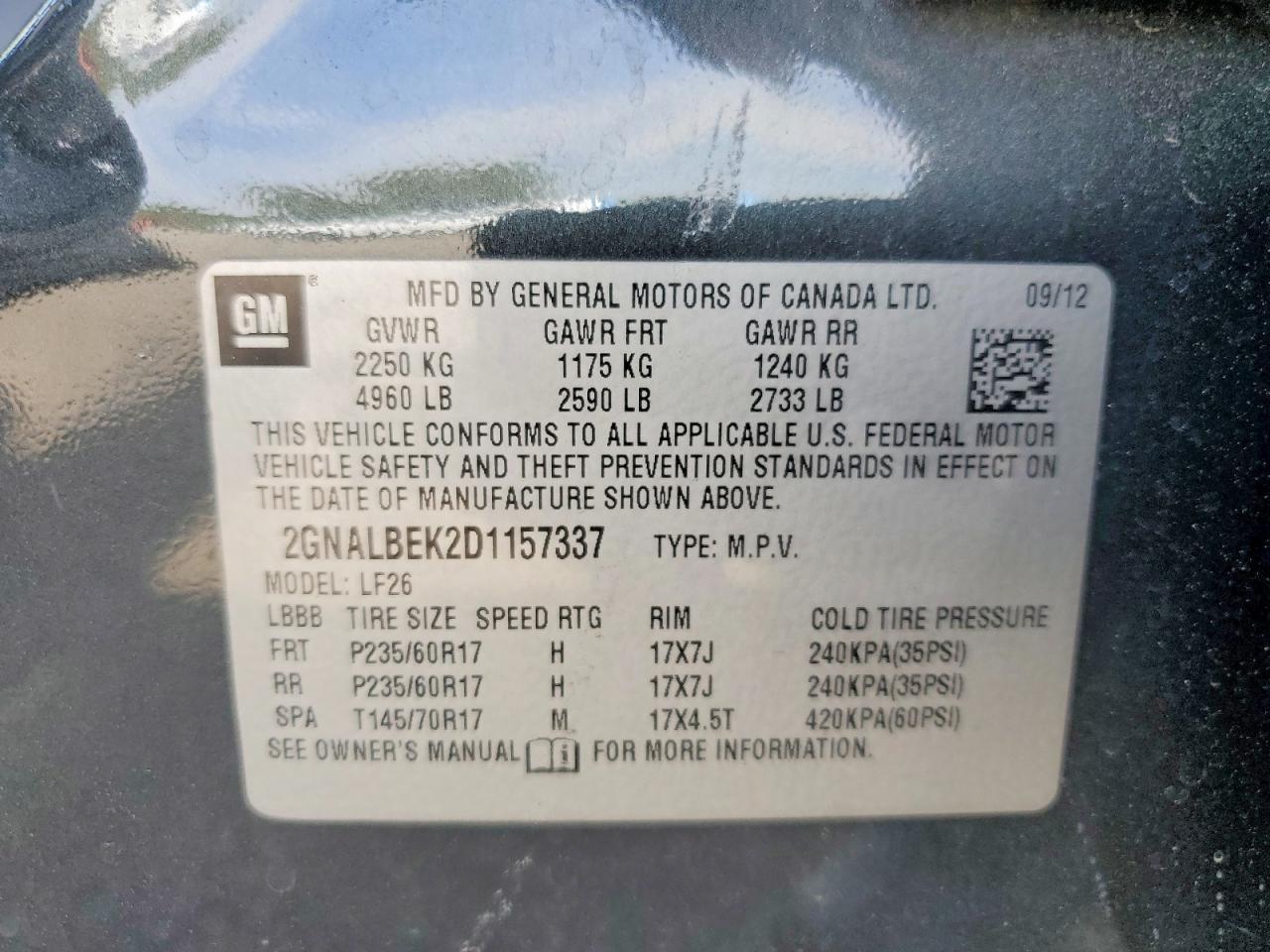 2013 CHEVROLET EQUINOX