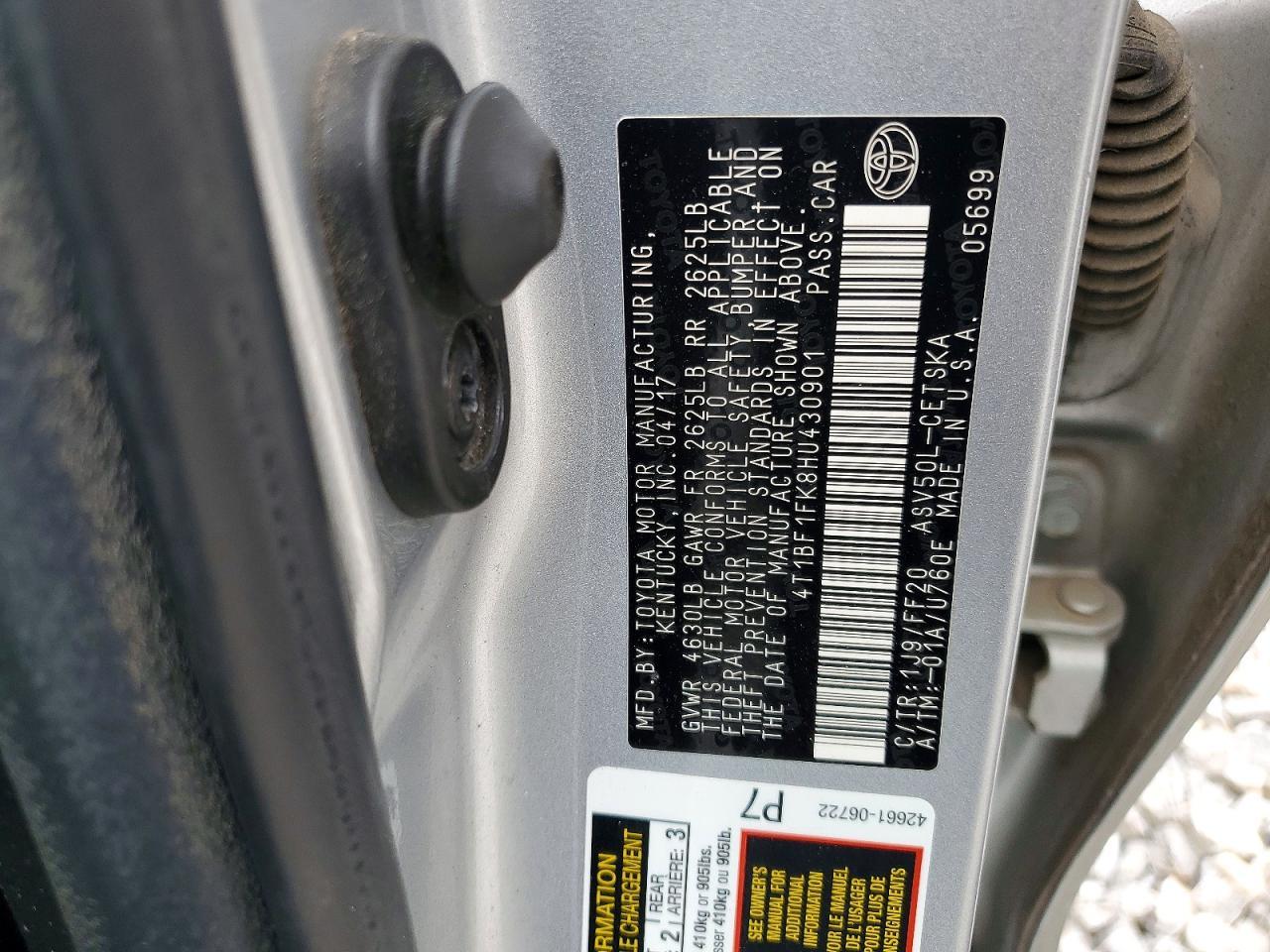 2017 TOYOTA CAMRY