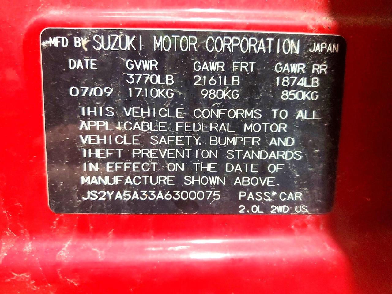 2010 SUZUKI SX4