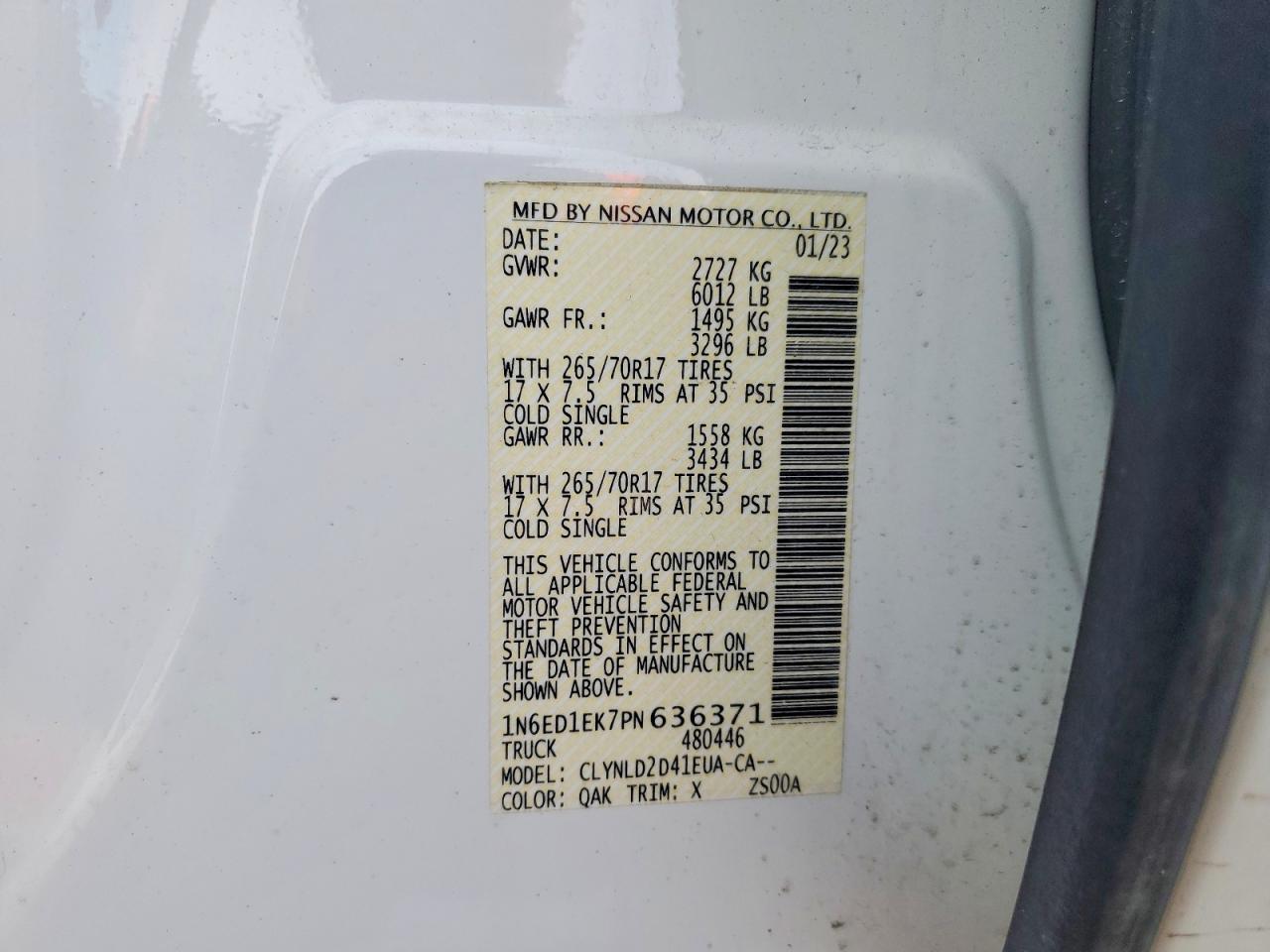 2023 NISSAN Frontier