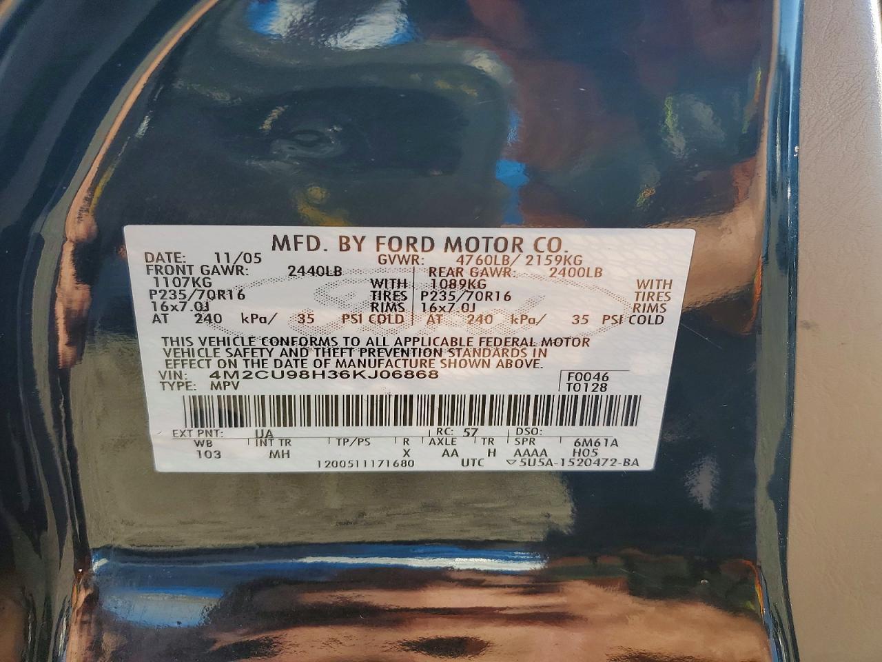 2006 MERCURY Mariner