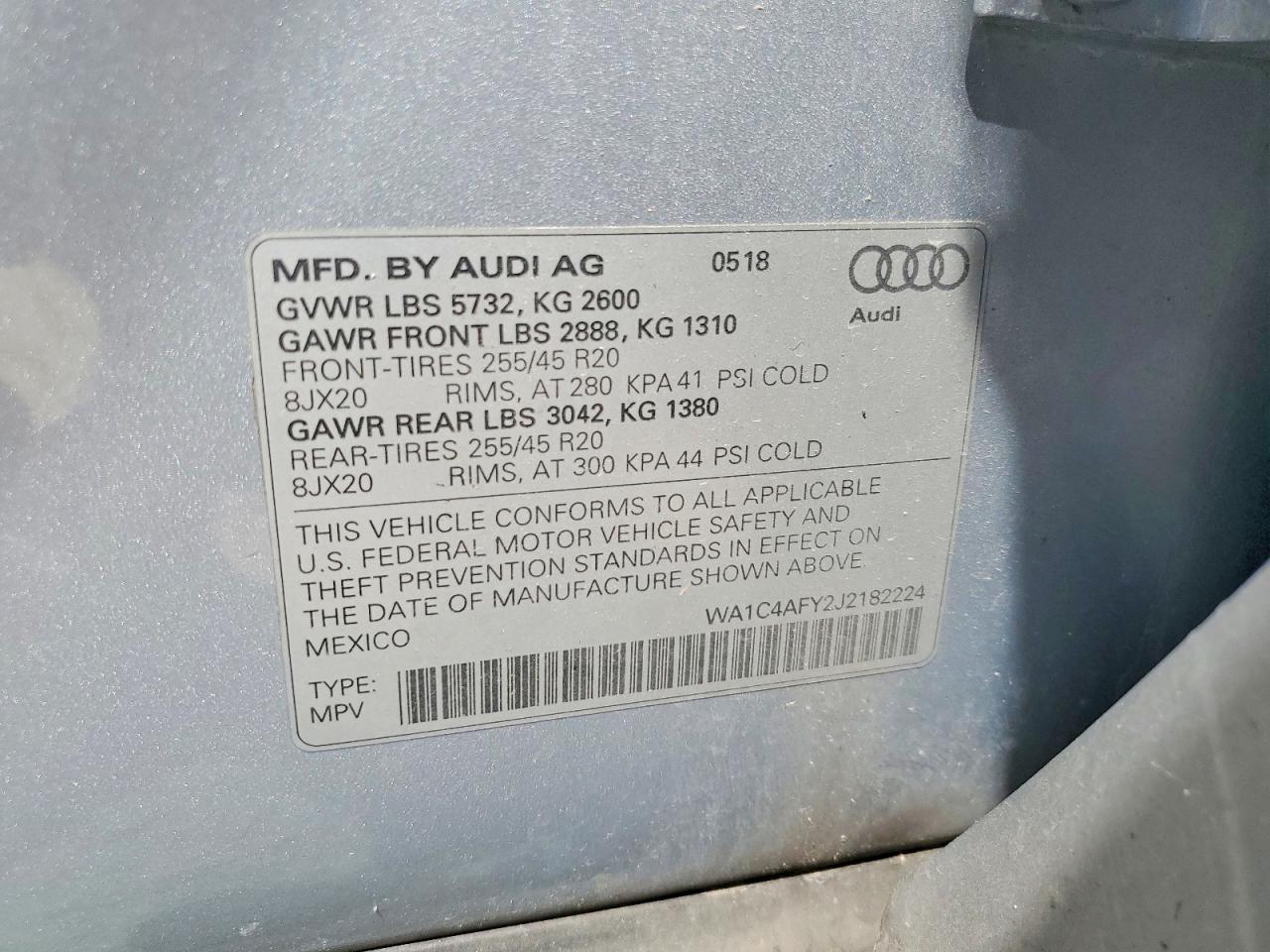 2018 AUDI SQ5