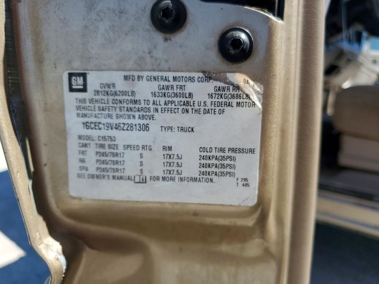 2006 CHEVROLET SILVERADO 1500