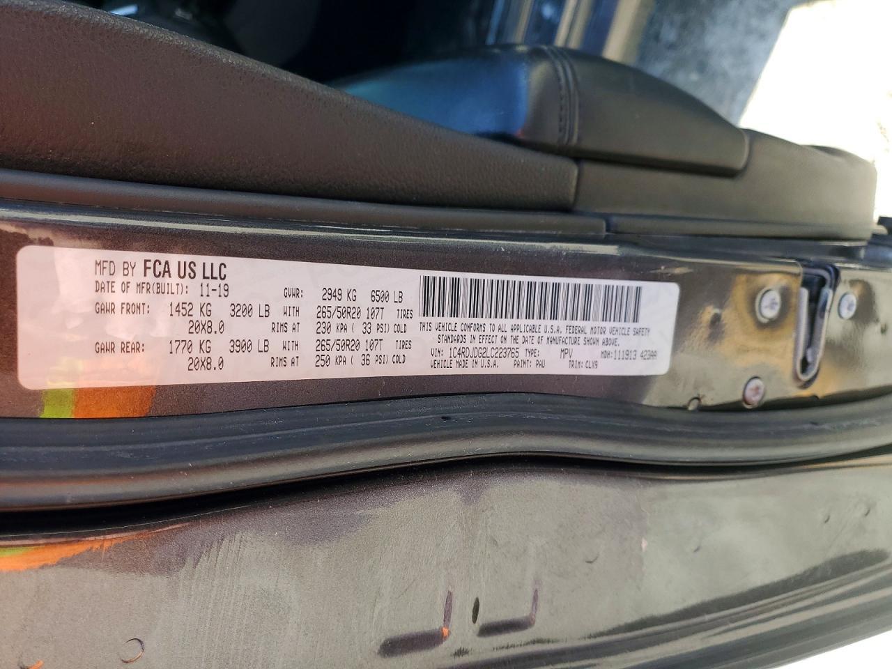 2020 DODGE DURANGO