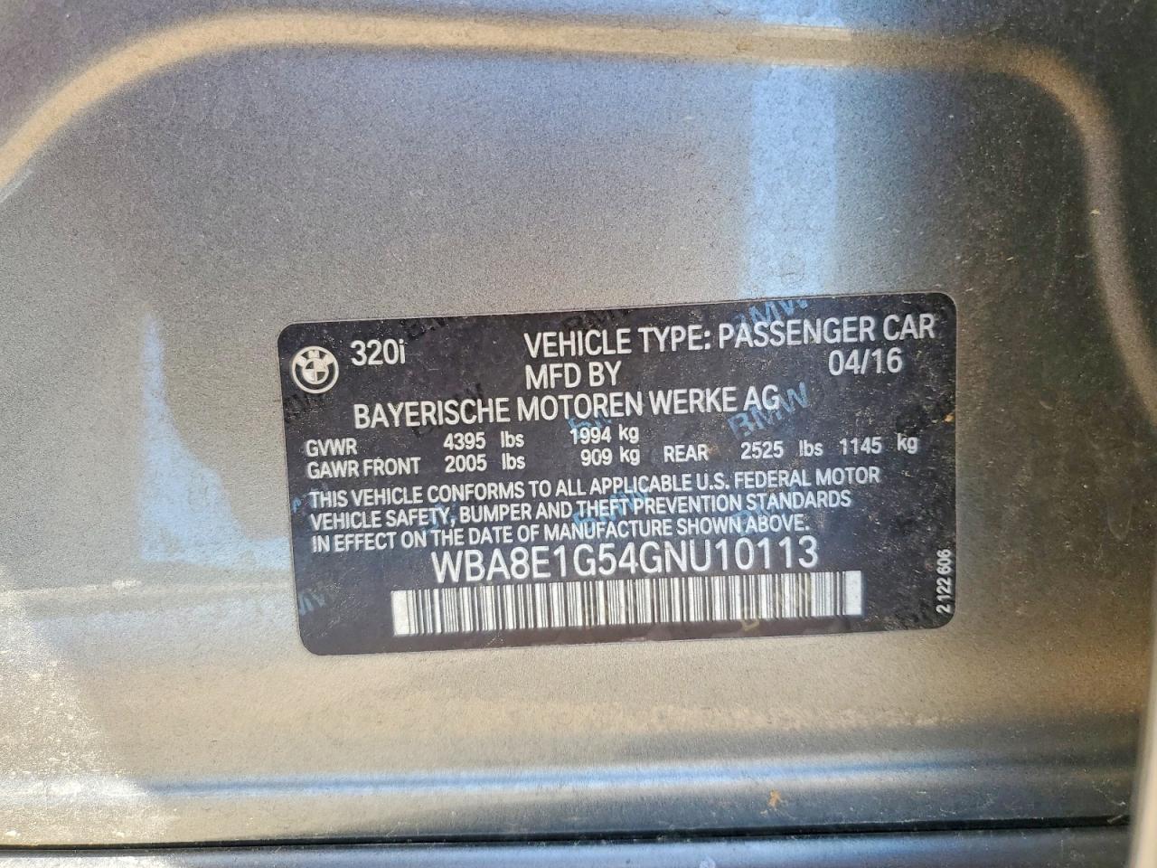 2016 BMW 3 SERIES