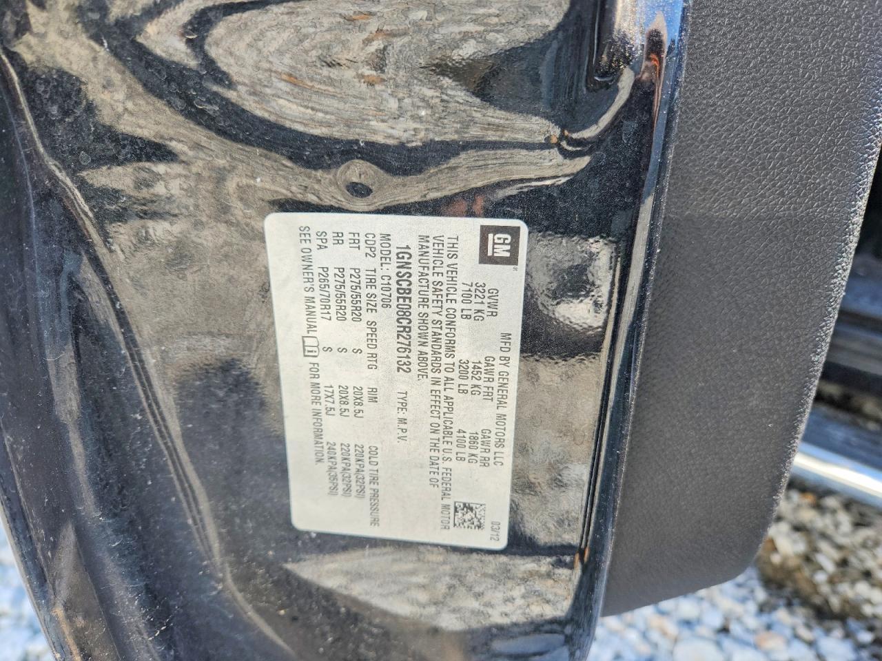 2012 CHEVROLET Tahoe