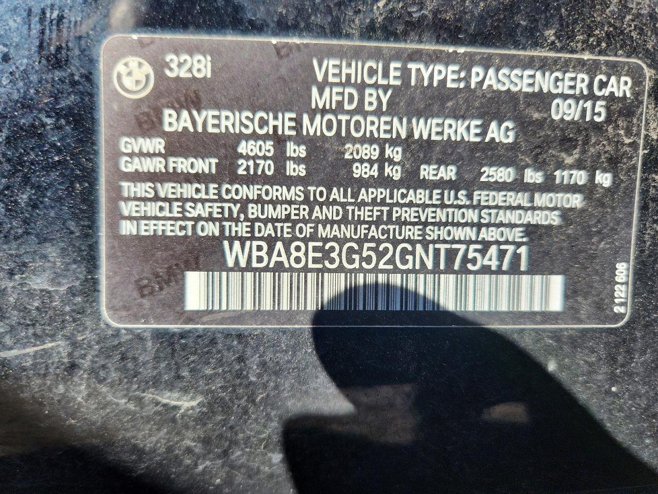 2016 BMW 3 SERIES