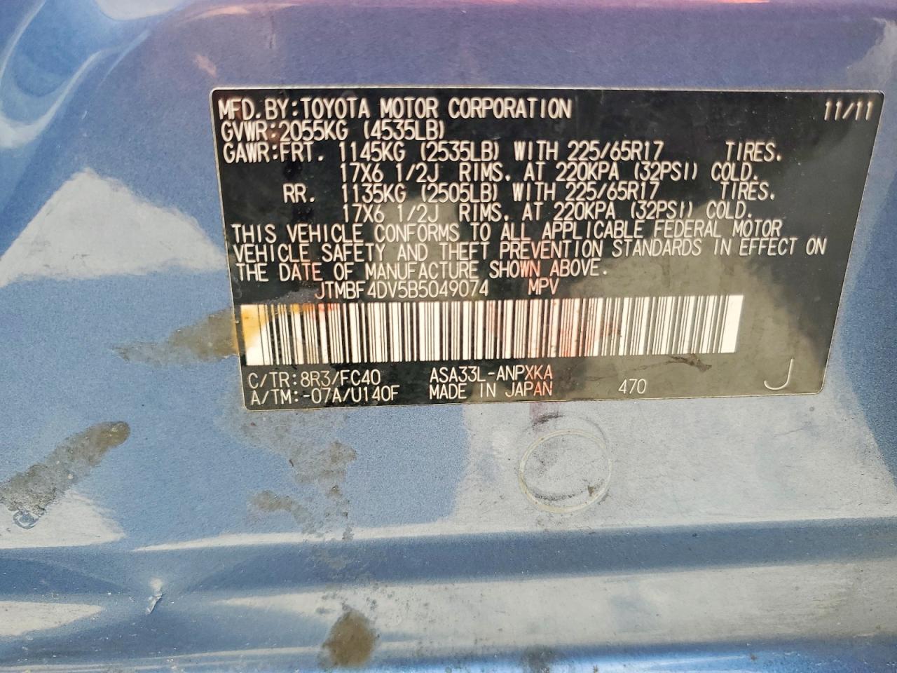 2011 TOYOTA RAV4