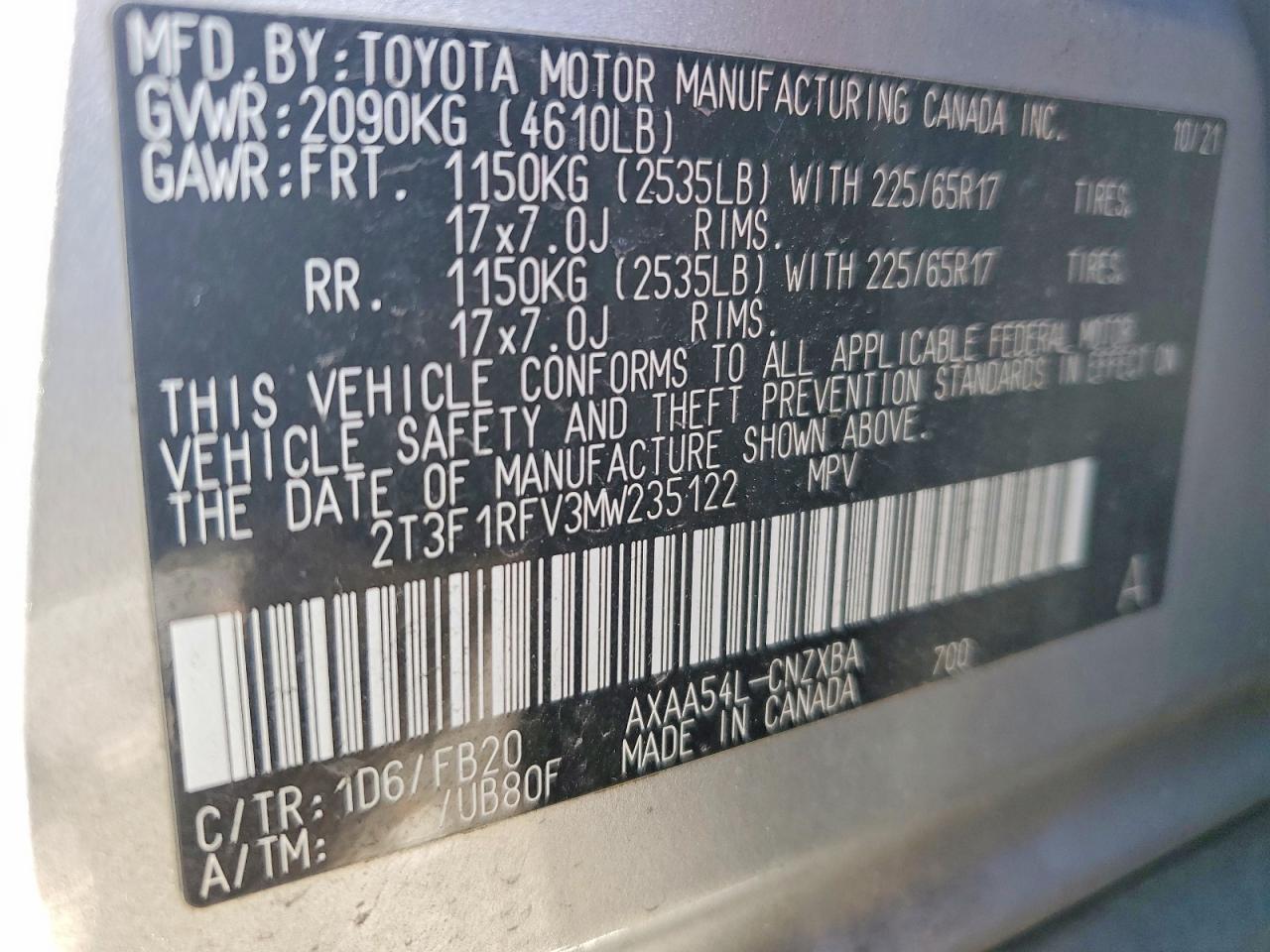 2021 TOYOTA RAV4