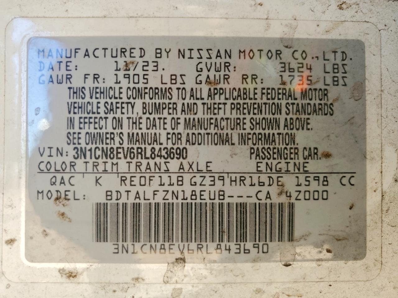 2024 NISSAN VERSA
