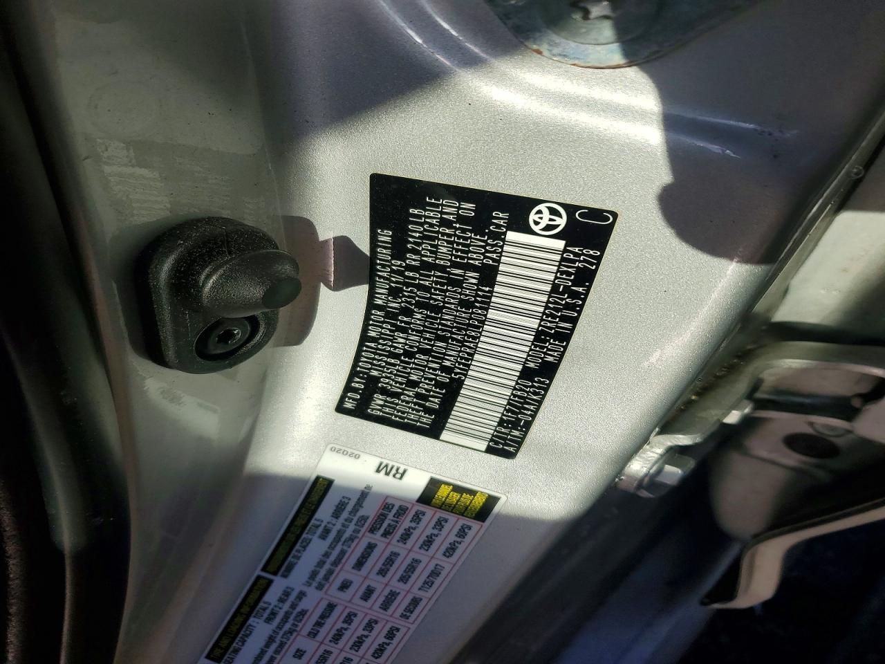 2020 TOYOTA COROLLA