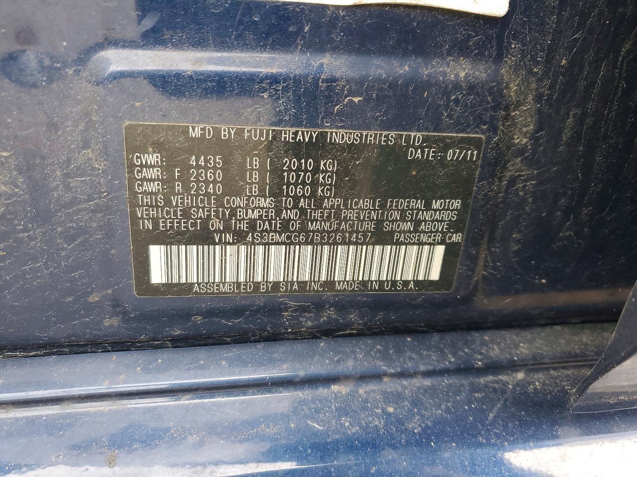 2011 SUBARU Legacy
