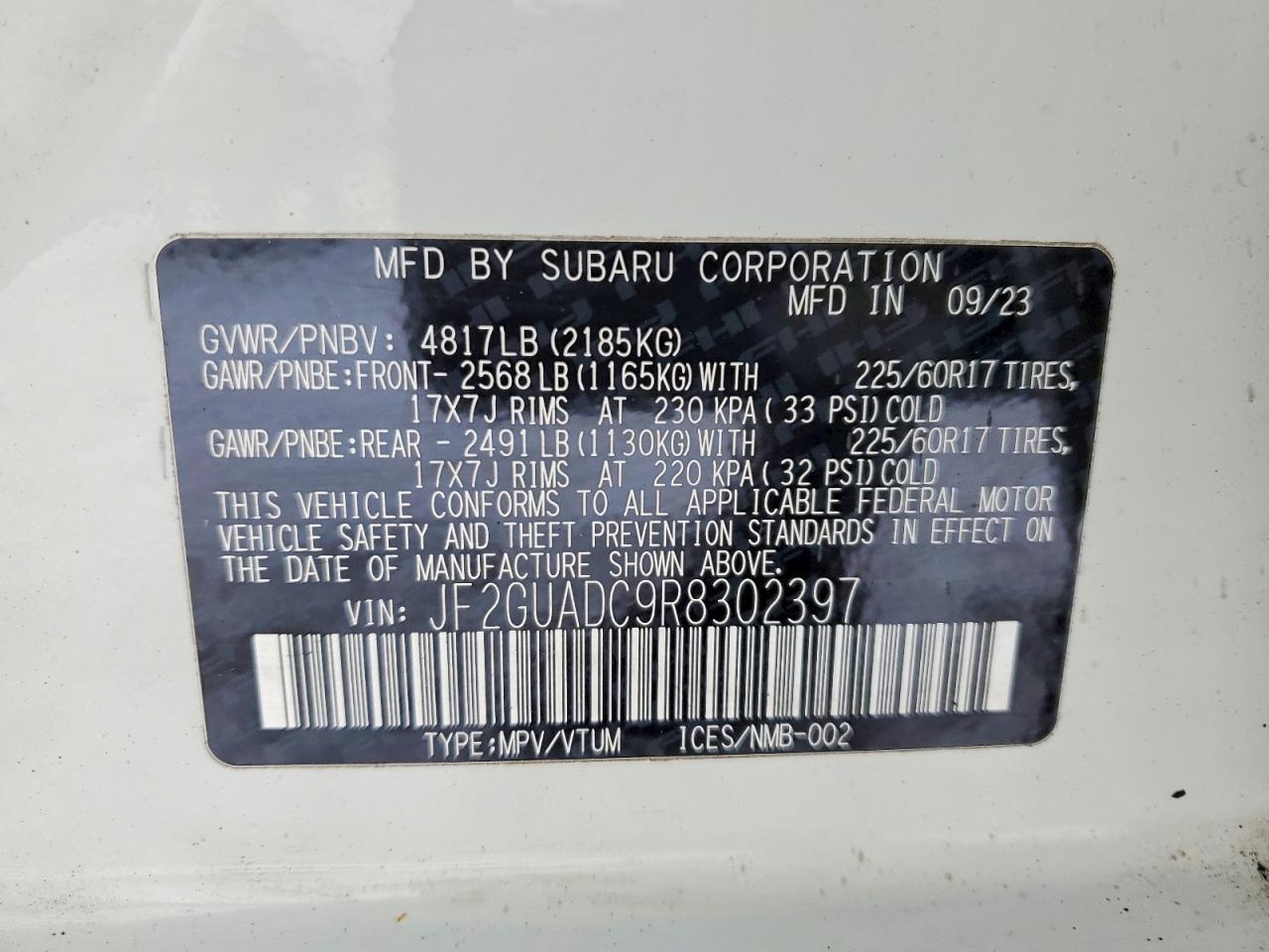 2024 SUBARU Crosstrek