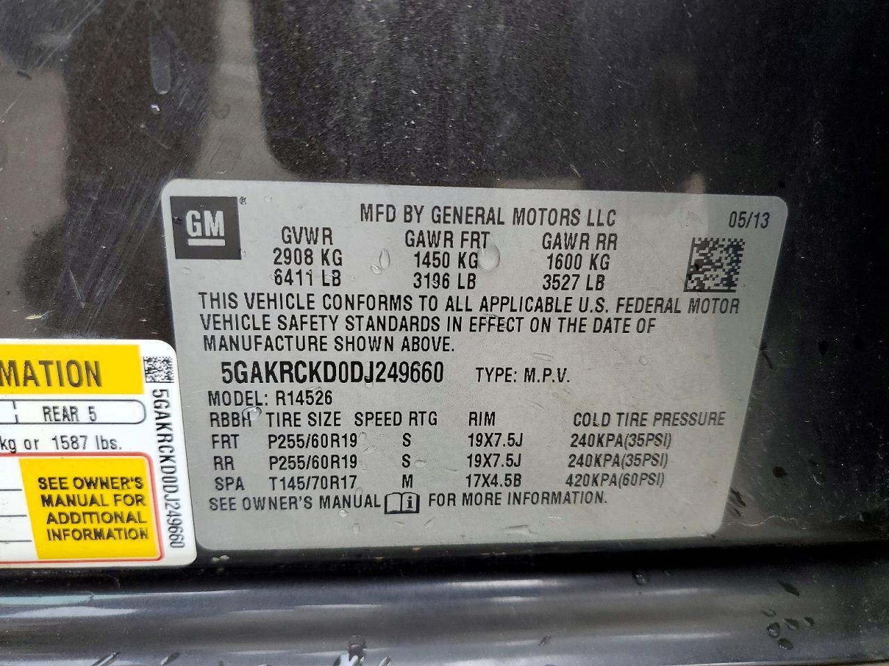 2013 BUICK ENCLAVE