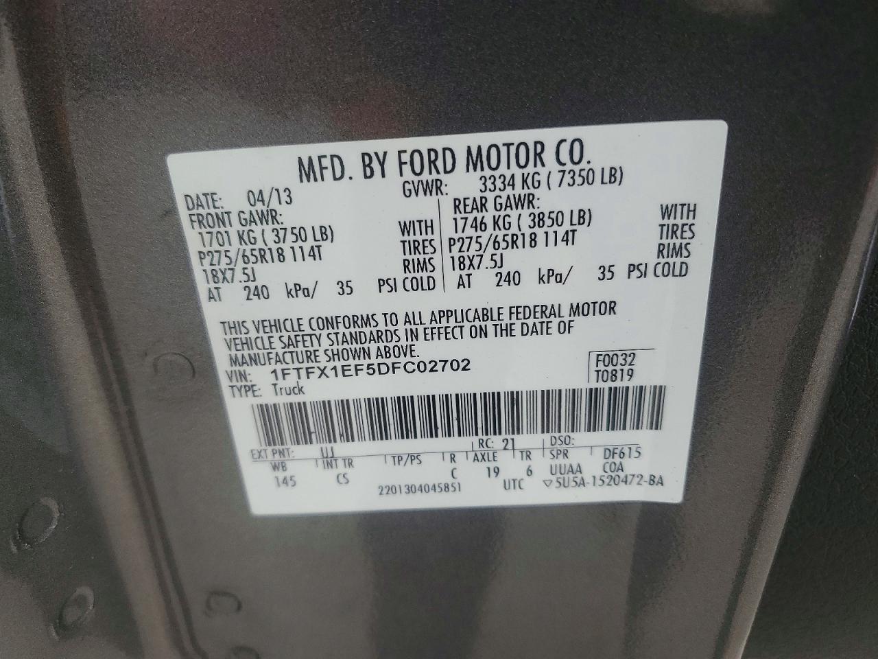 2013 FORD F-150