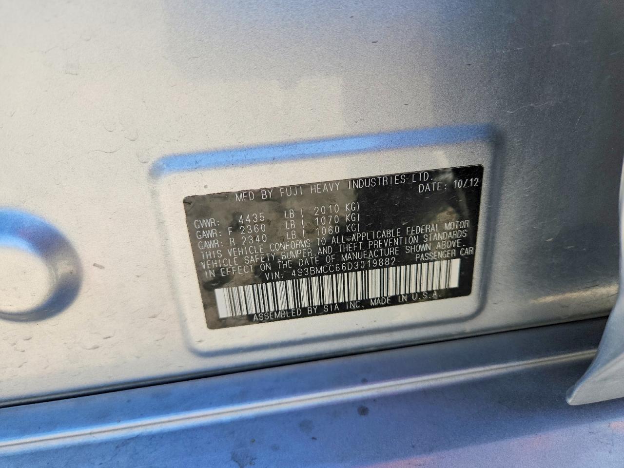 2013 SUBARU Legacy
