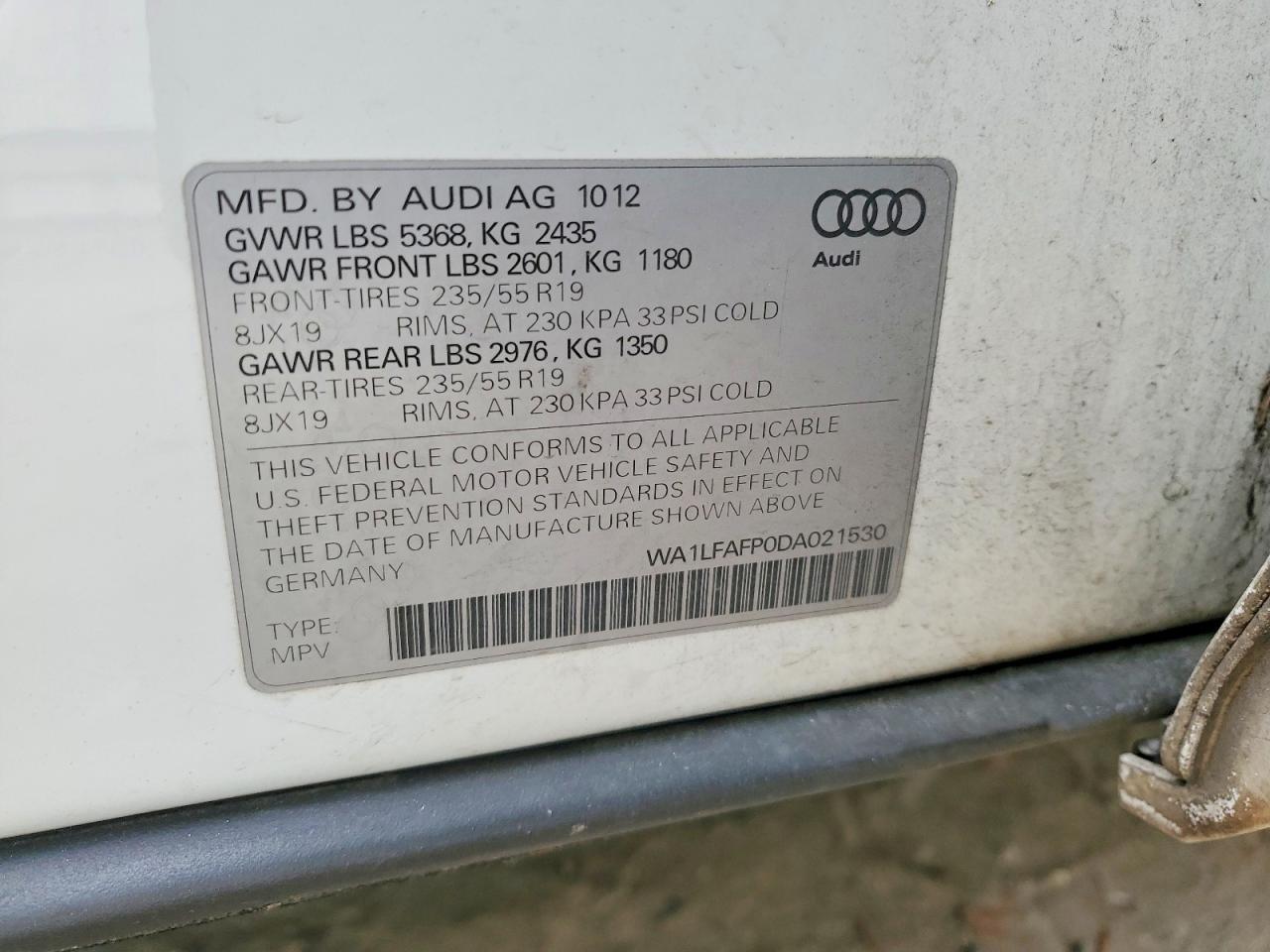 2013 AUDI Q5