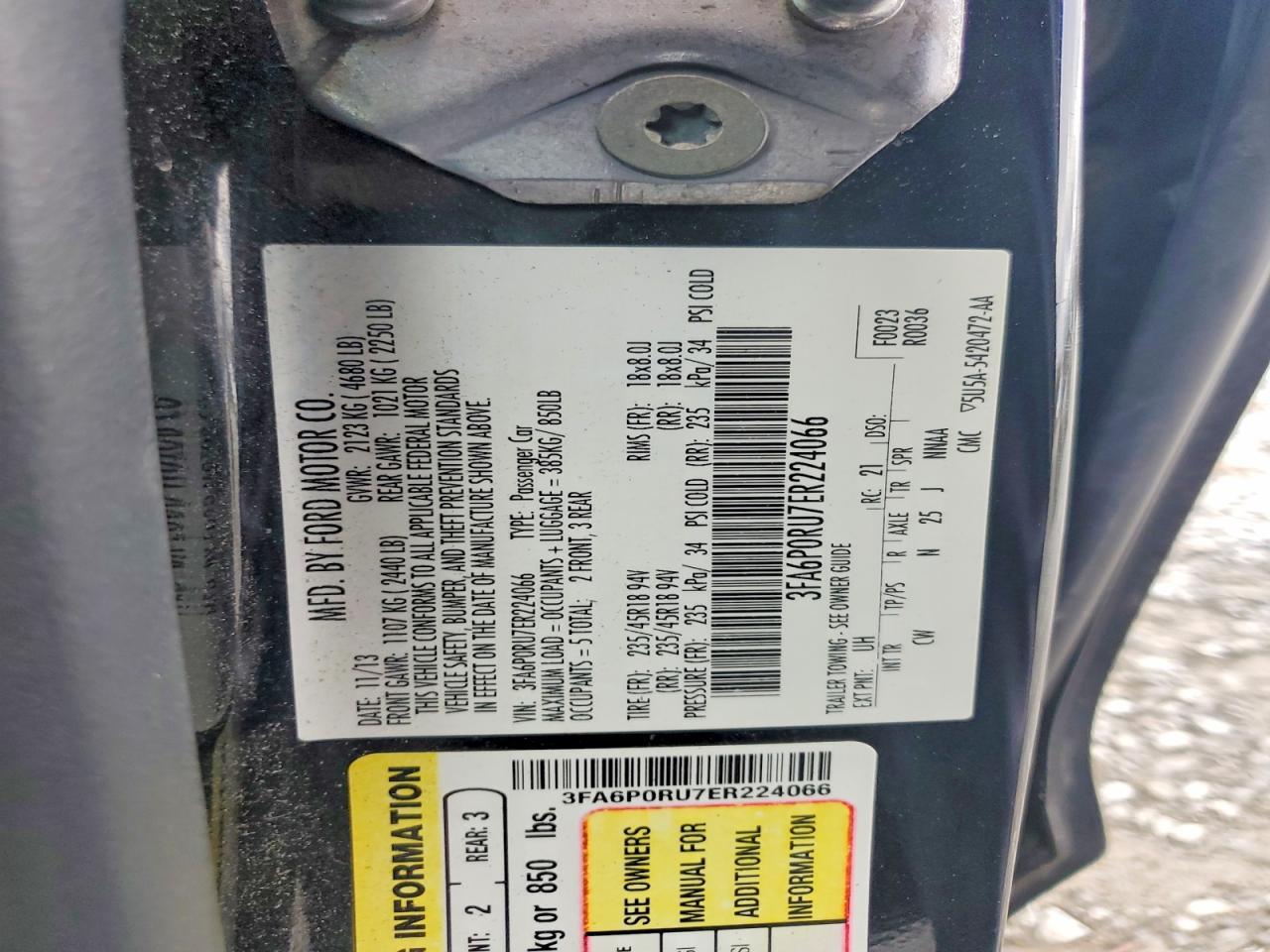 2014 FORD FUSION