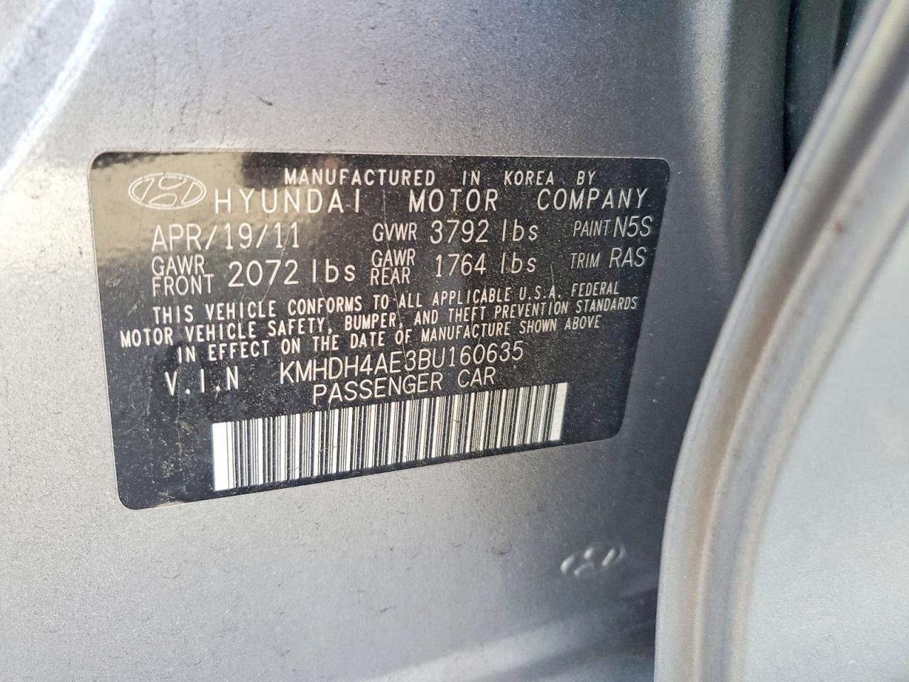 2011 HYUNDAI ELANTRA