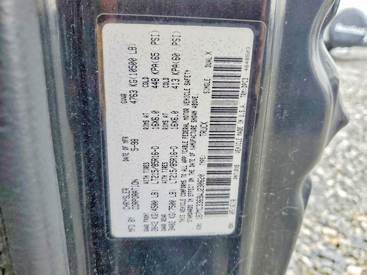 1998 DODGE Ram 3500