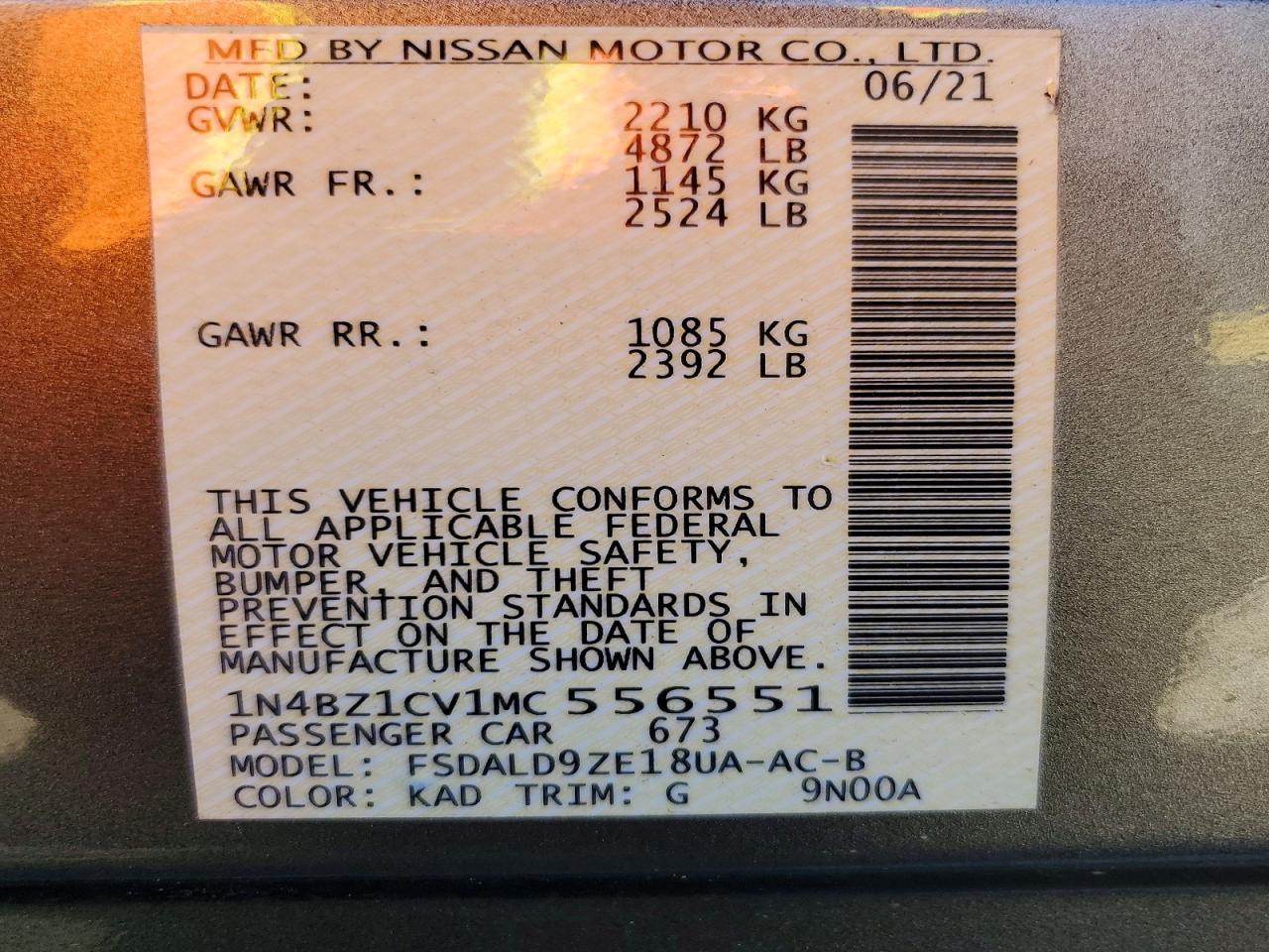 2021 NISSAN LEAF