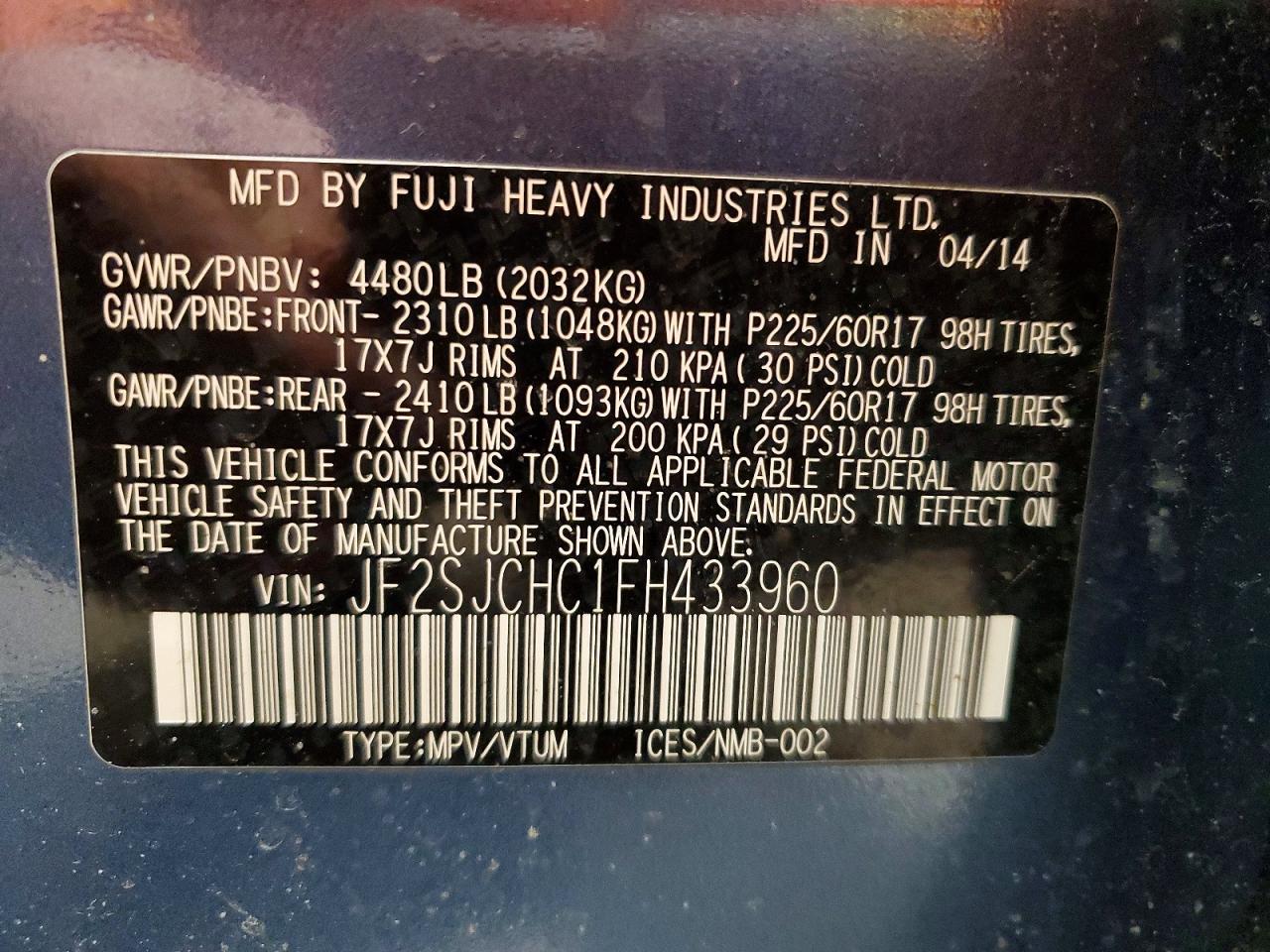 2015 SUBARU FORESTER
