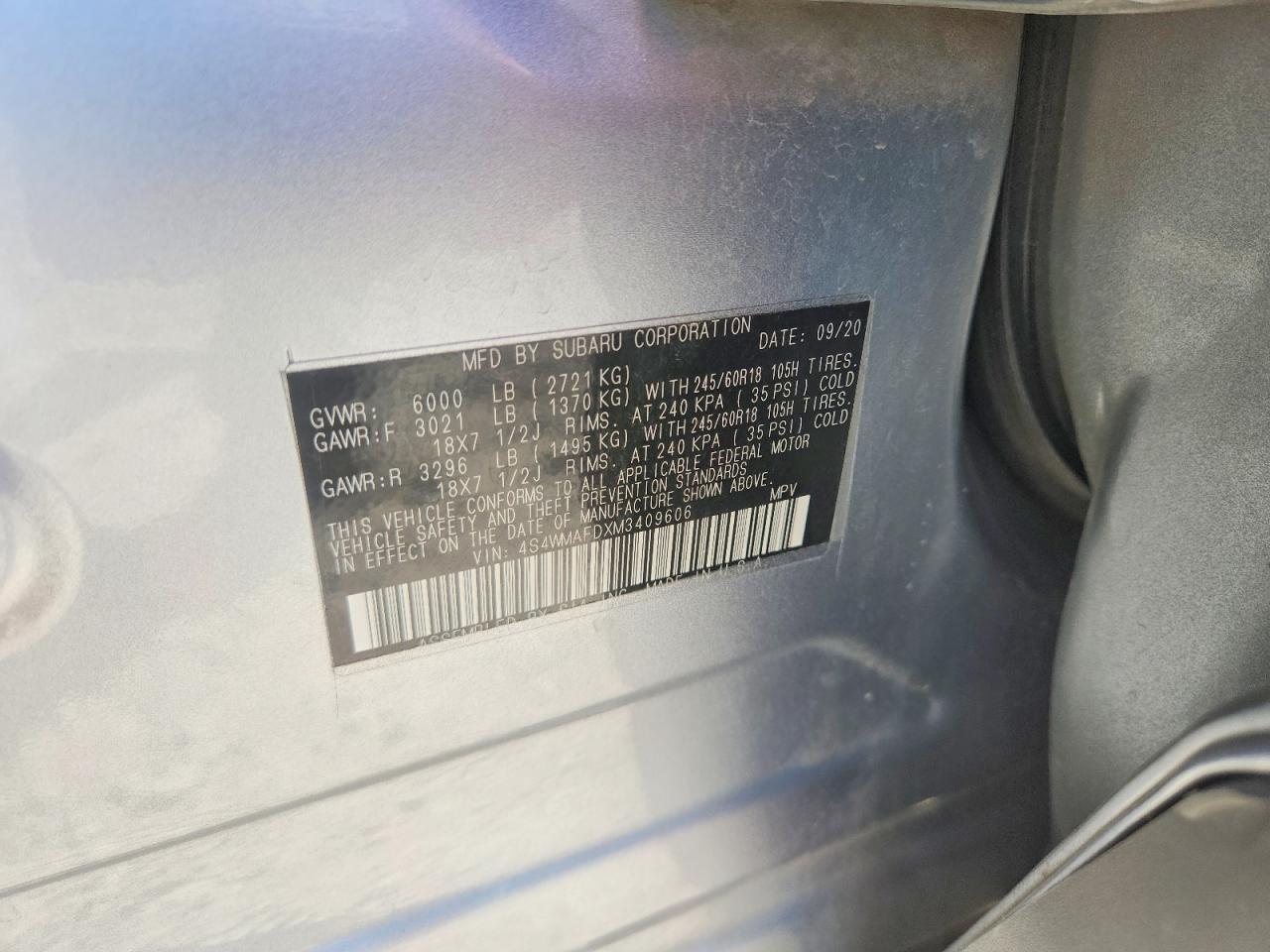 2021 SUBARU Ascent