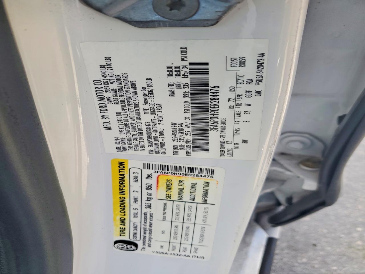 2014 FORD FUSION