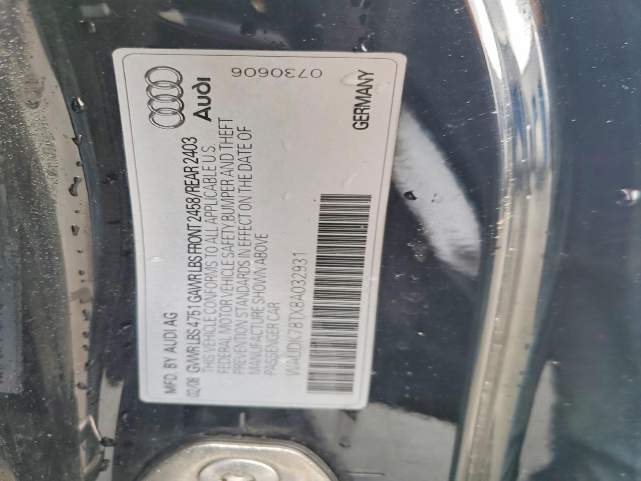 2008 AUDI A5 Quattro