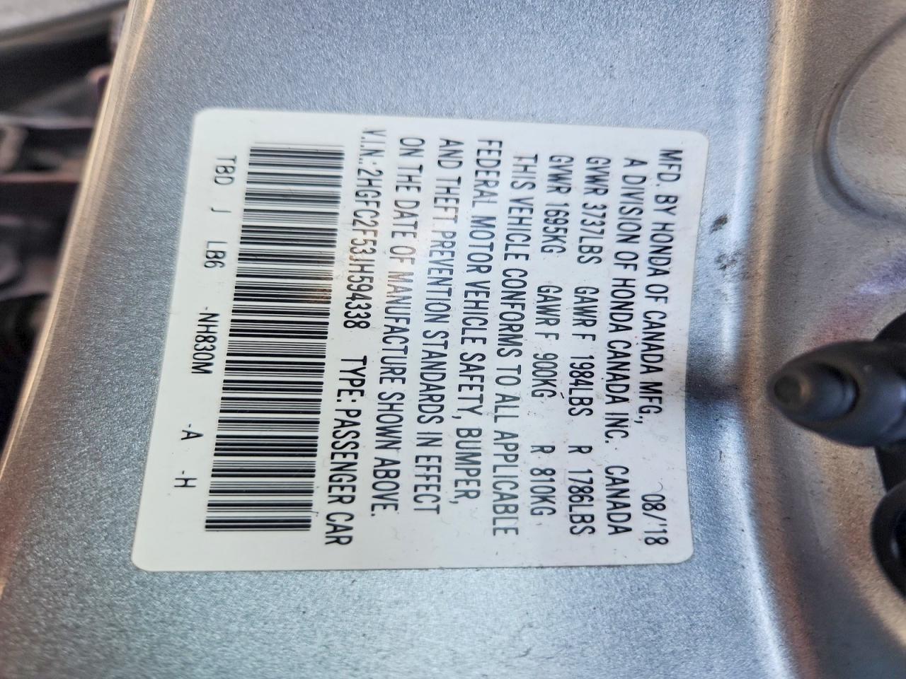 2018 HONDA CIVIC