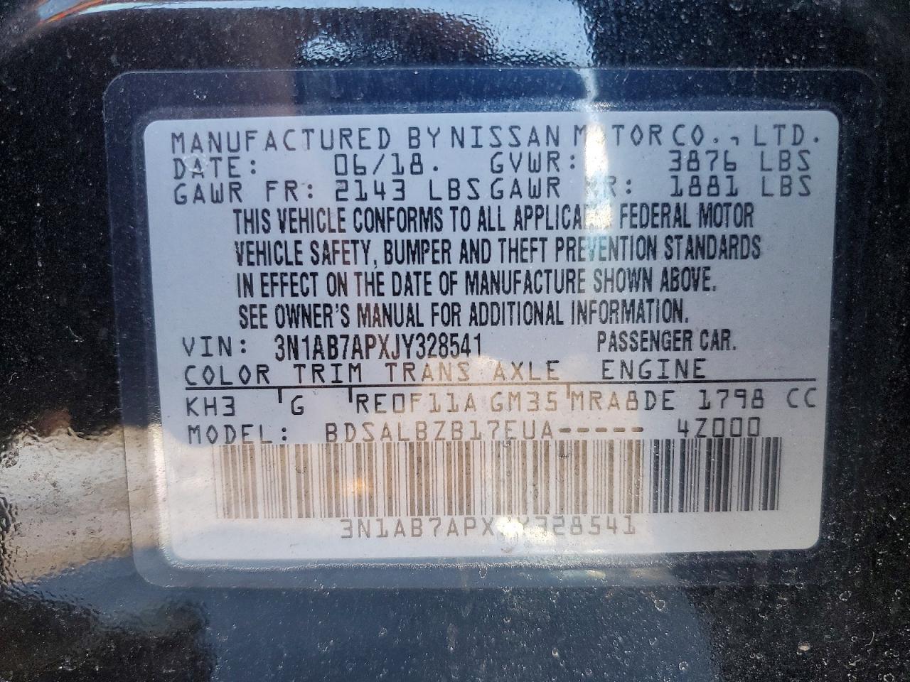 2018 NISSAN SENTRA