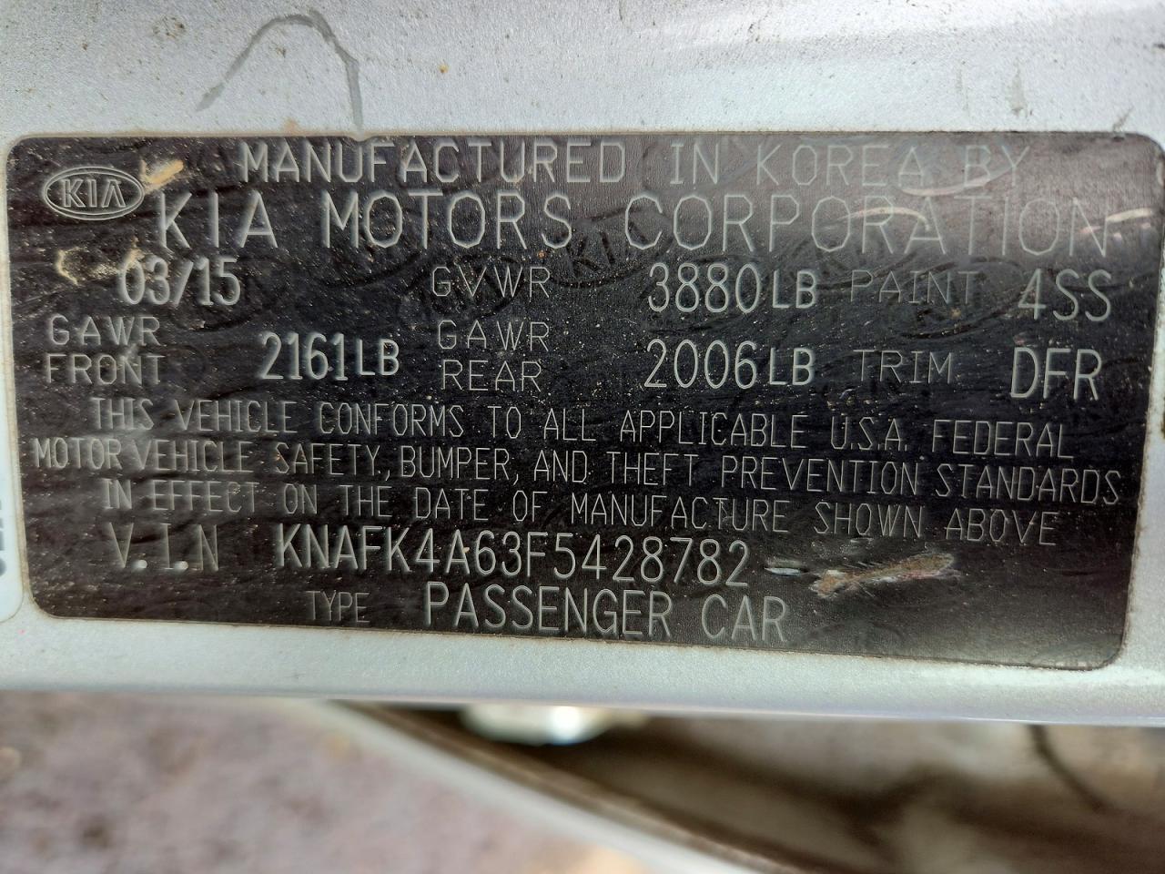 2015 KIA FORTE