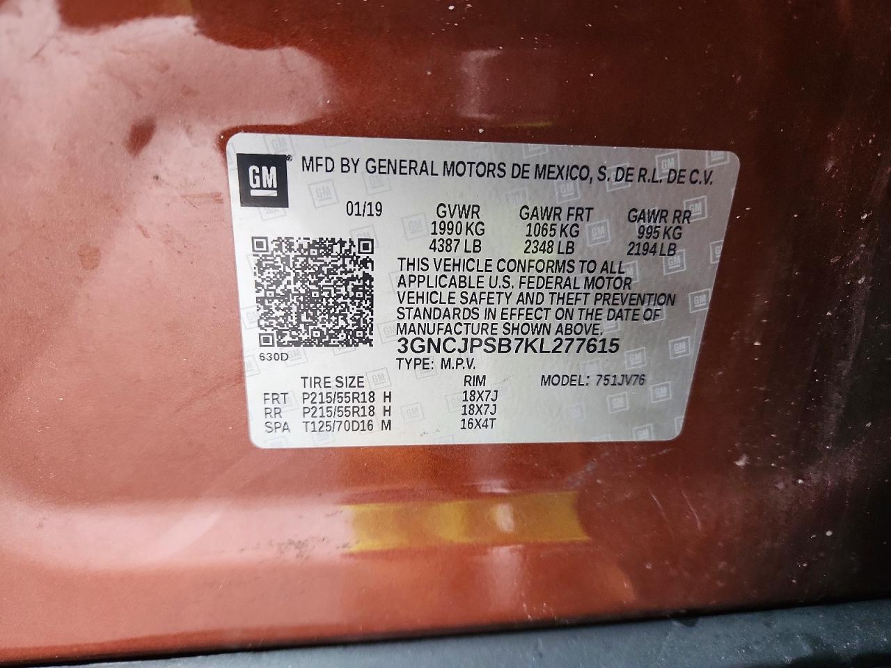 2019 CHEVROLET TRAX
