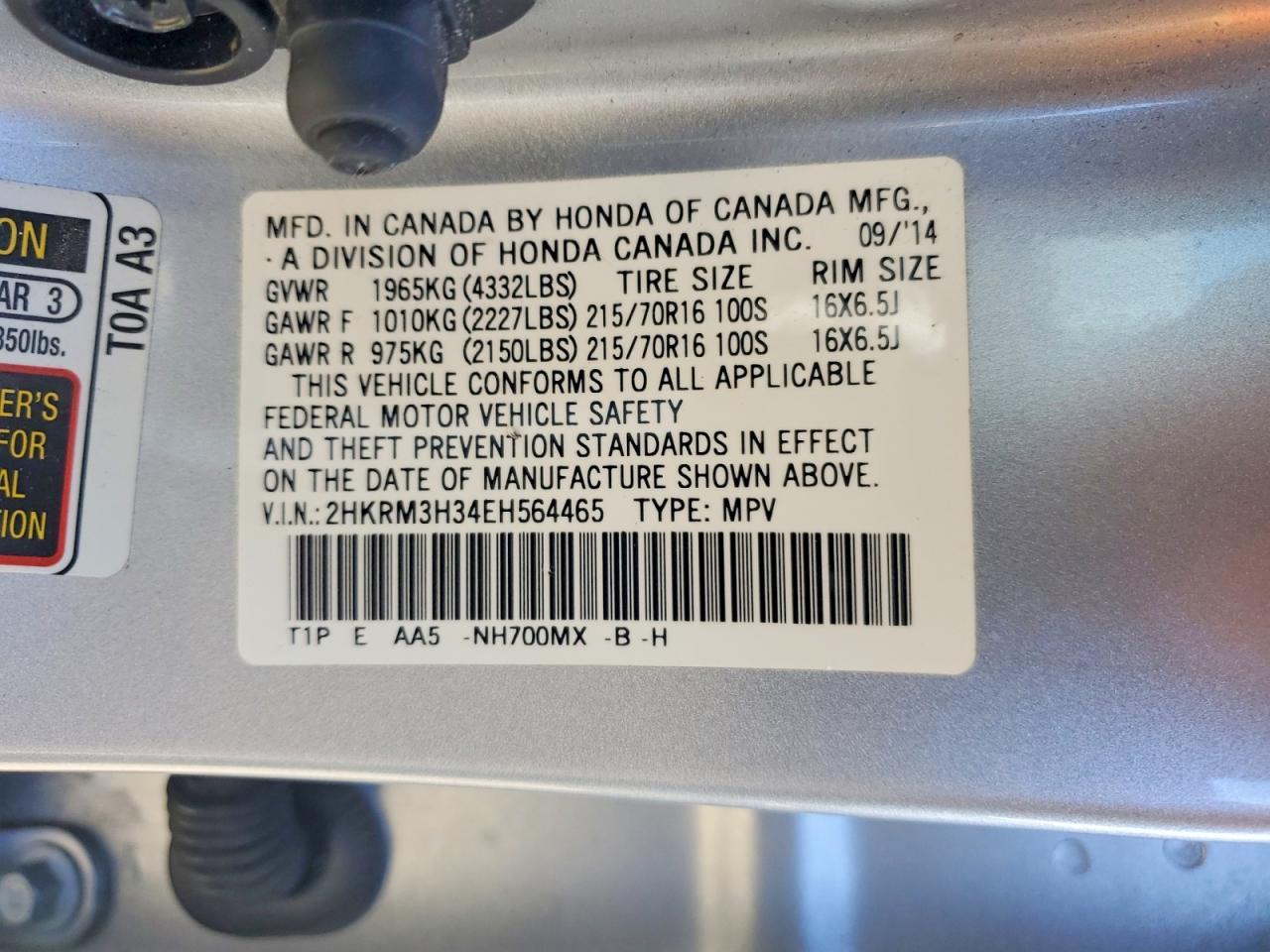 2014 HONDA CR-V