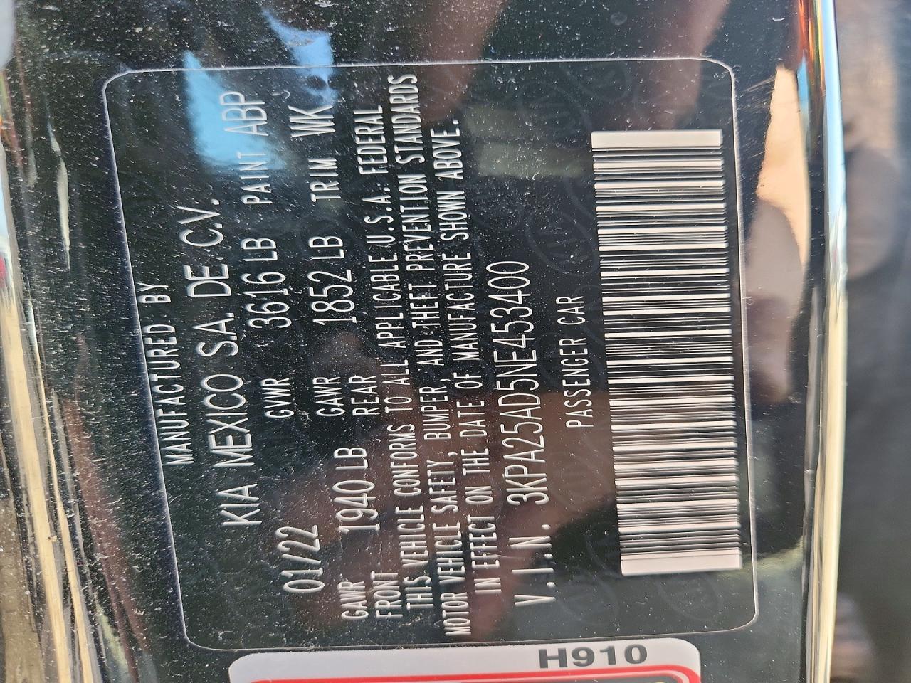 2022 KIA RIO