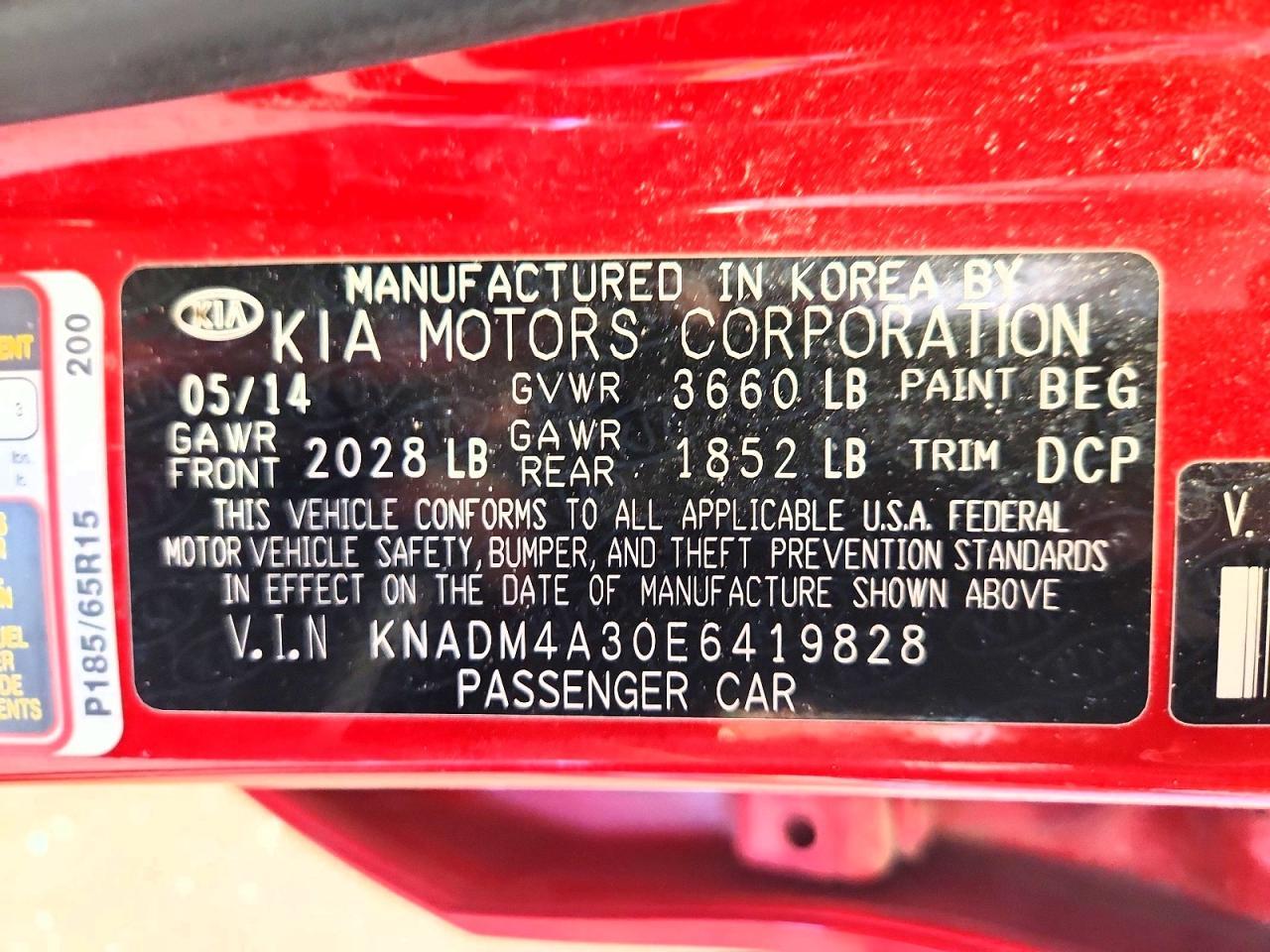2014 KIA RIO