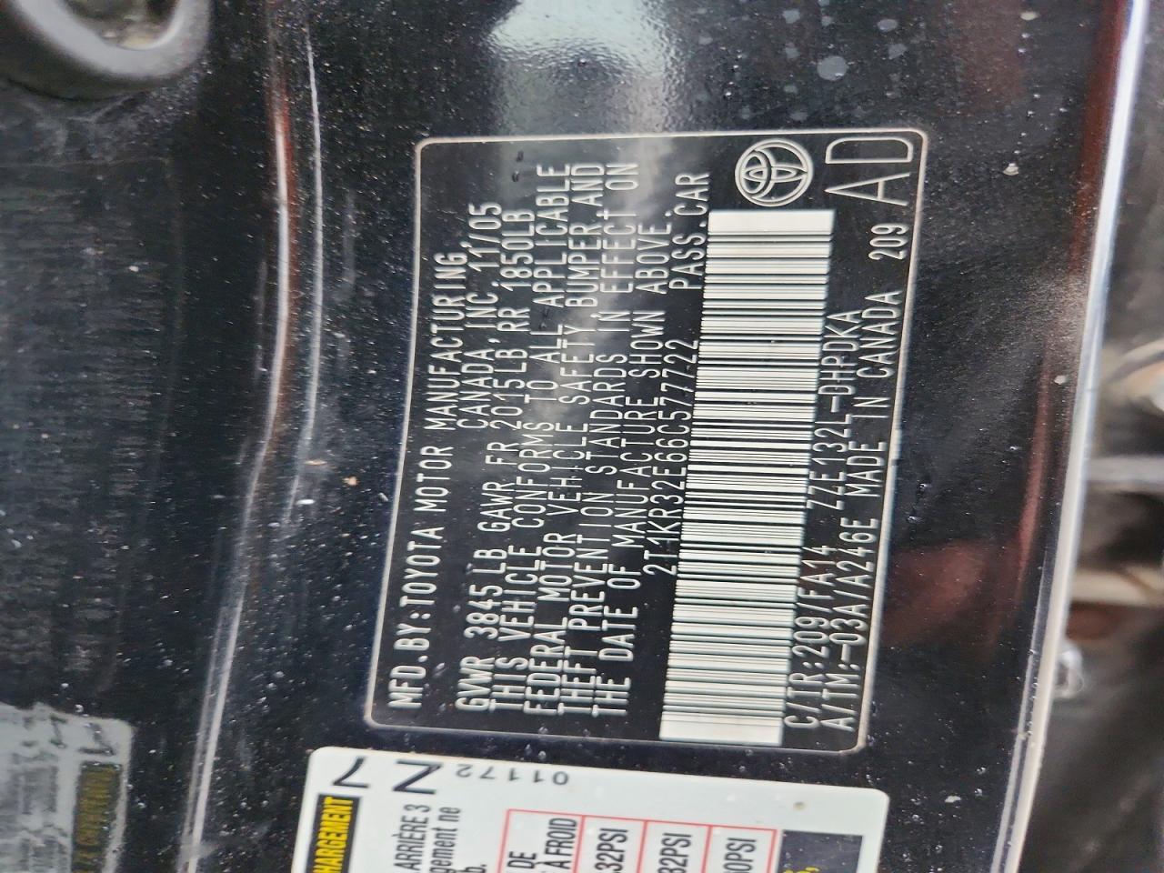2006 TOYOTA MATRIX