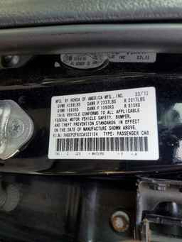 2012 HONDA ACCORD
