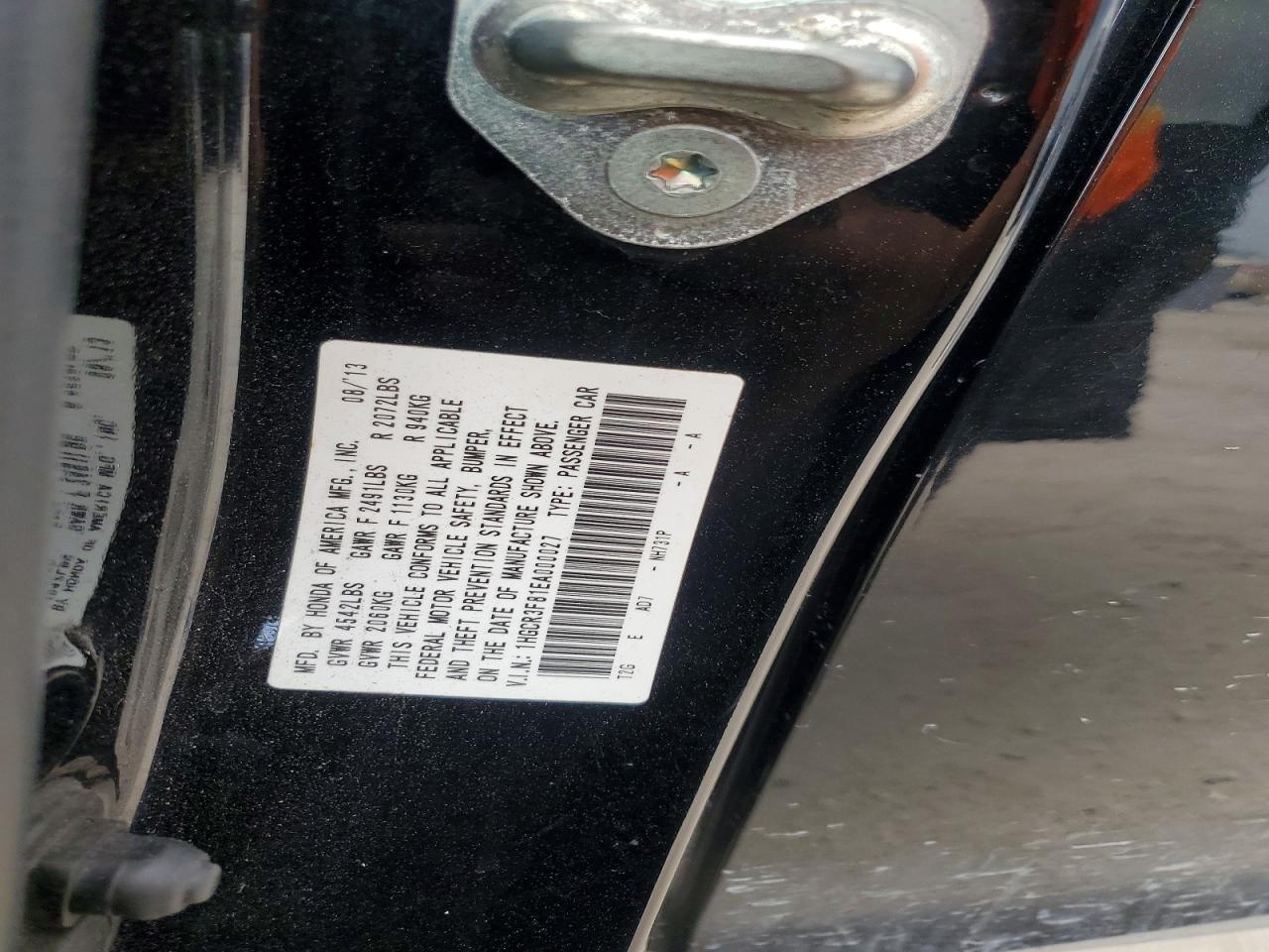 2014 HONDA ACCORD