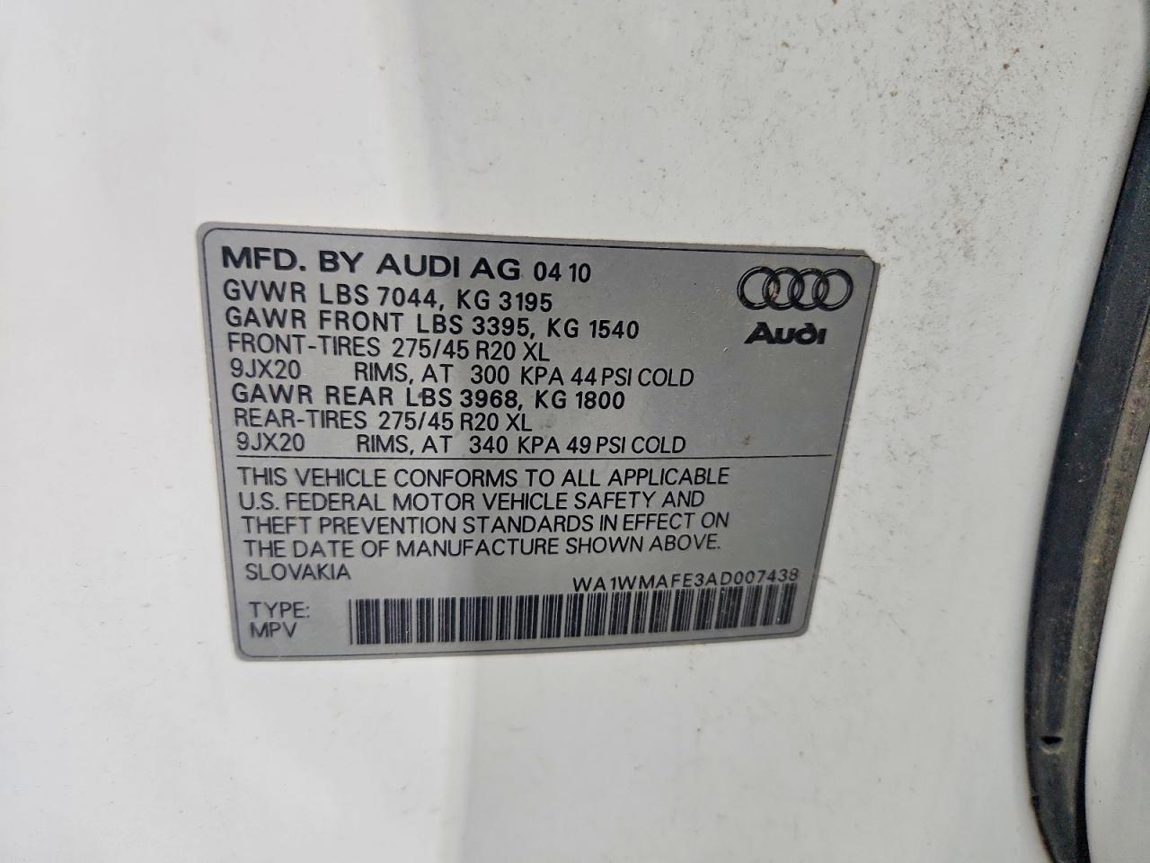 2010 AUDI Q7