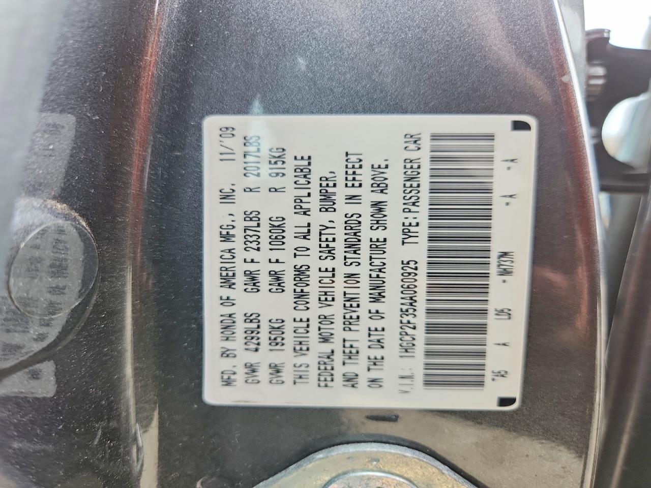 2010 HONDA ACCORD