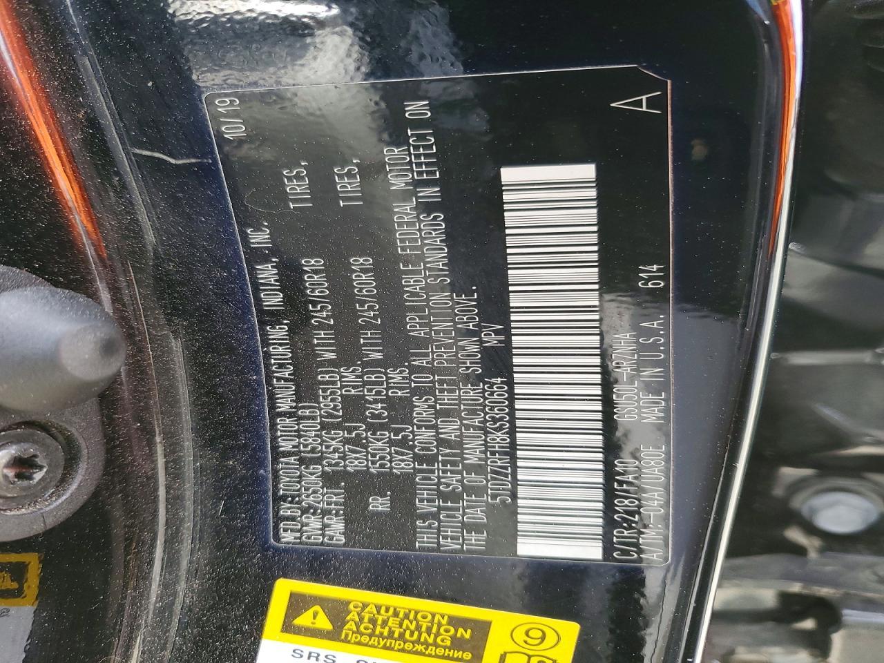 2019 TOYOTA HIGHLANDER