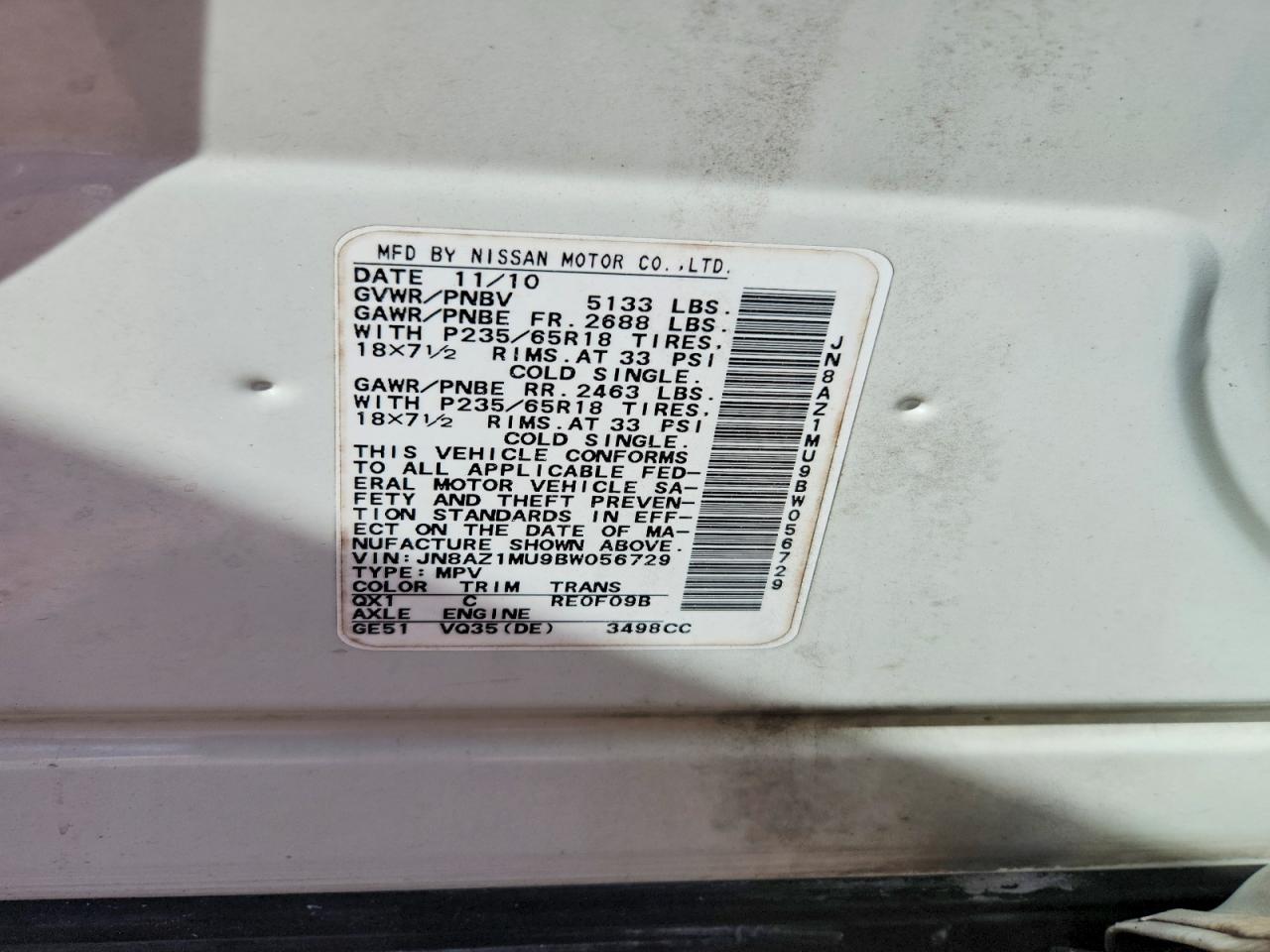2011 NISSAN MURANO