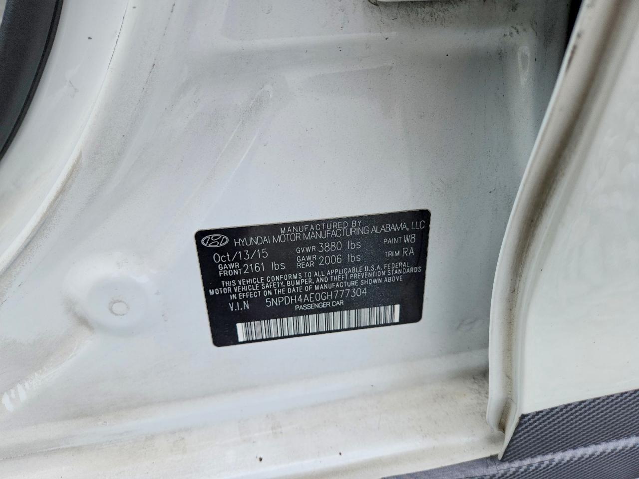 2016 HYUNDAI ELANTRA
