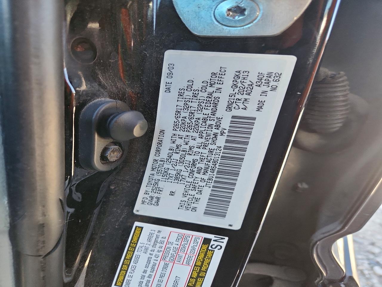 2004 TOYOTA 4Runner